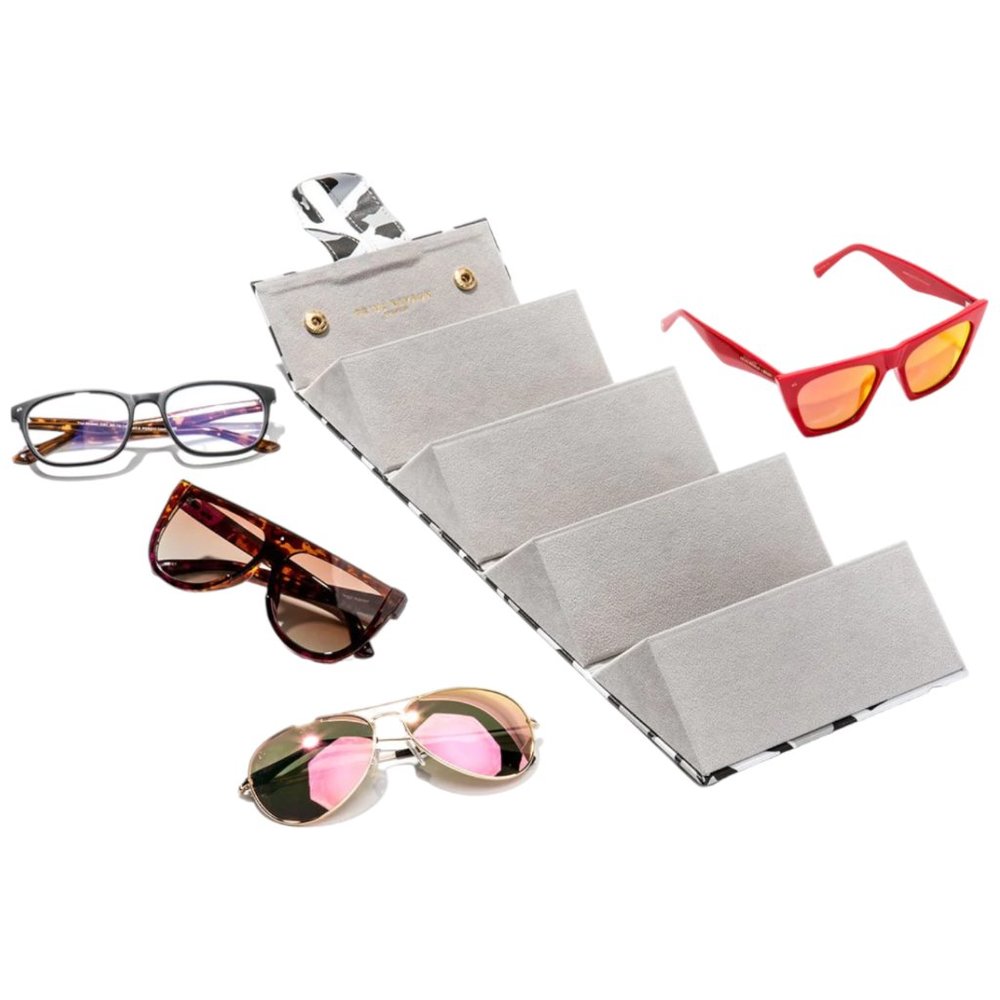 Prive Revaux 4 pair NESTING GLASSES CASE Navy Camo Travel Sunglasses NEW - Picture 2 of 2